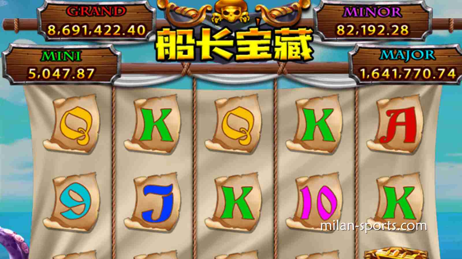 《船长宝藏》游戏投注界面｜米兰体育